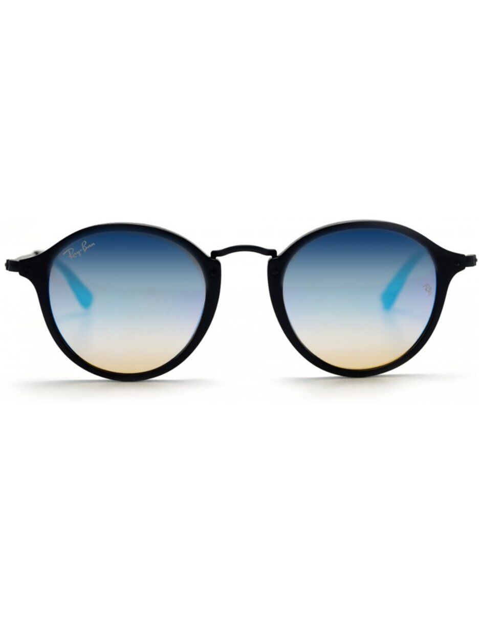 Anteojos Lentes de Sol Ray Ban Round Fleck RB2447F Degrade negro y azul 49-21 - Imagen 1